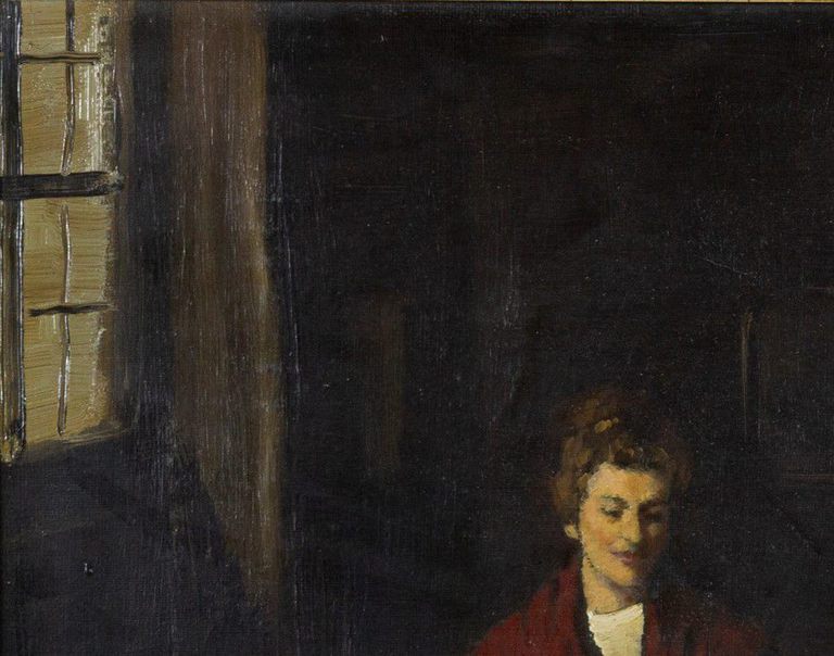 Robert Hass "Interior scene with reader"