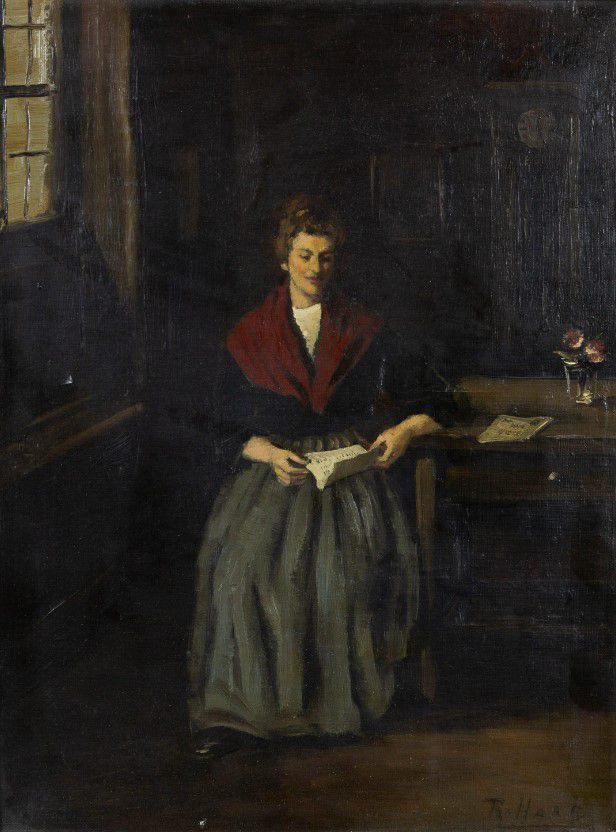 Robert Hass "Interior scene with reader"