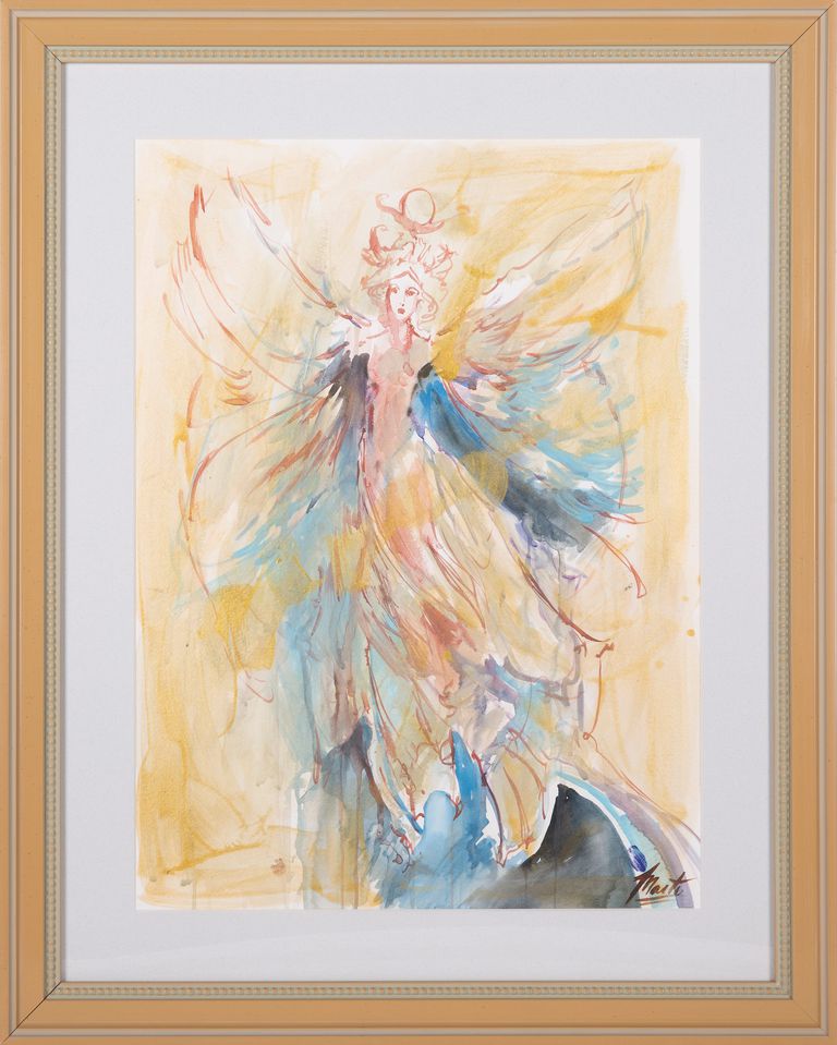 Marta Wiley – "Angel" (Original Mixed Media Painting)