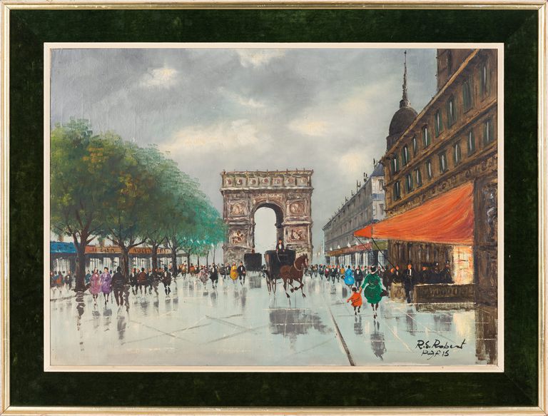 R. S. Robert, Les Champs Élysées with a View of the Arc de Triomphe, Paris
