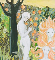 Dream like landscape with female characters
