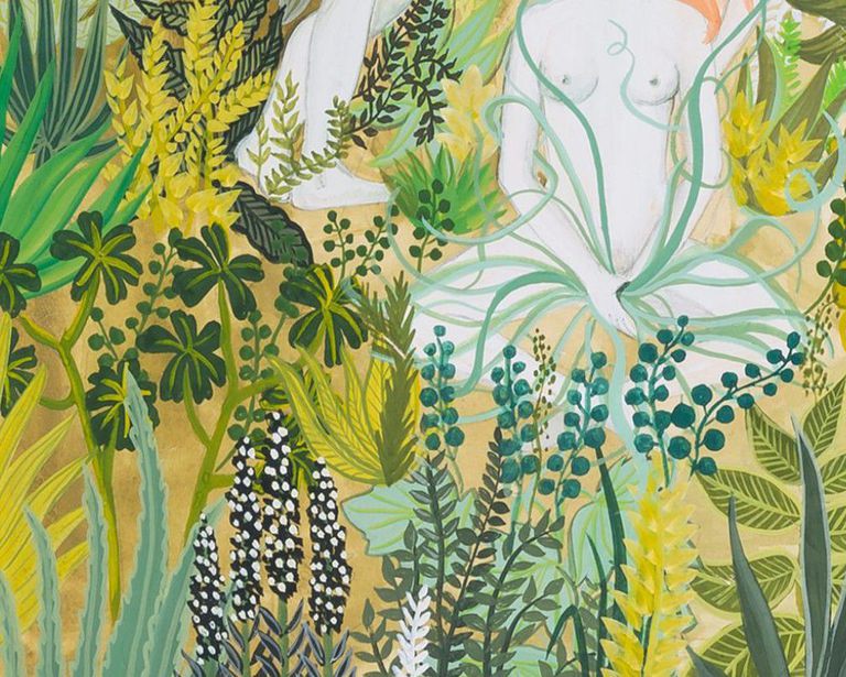 Dream like landscape with female characters