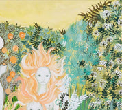 Dream like landscape with female characters