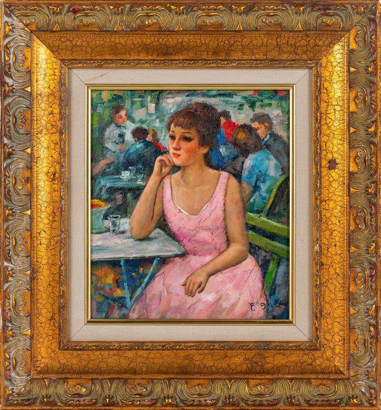 François Gall, 'Seated Girl in Pink Dress'