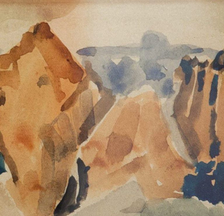 Richard Gessner "Mediterranean landscape view"