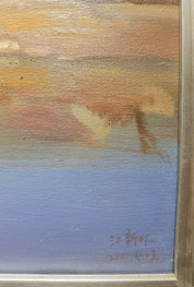 Pond in front of the door