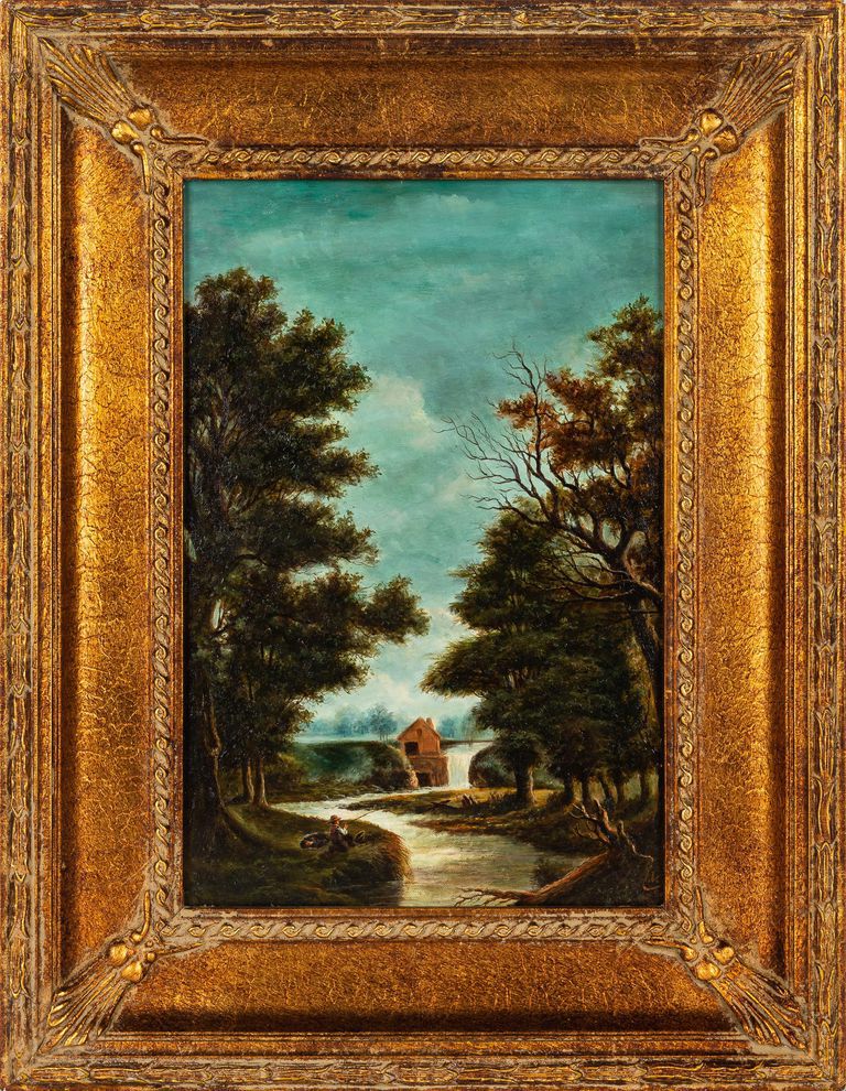 Joseph Meeker, 'Fishing on Scajaquada Creek'