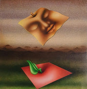 Signed Mixed Media Surrealist Composition by Italian Artist Vanni Viviani
