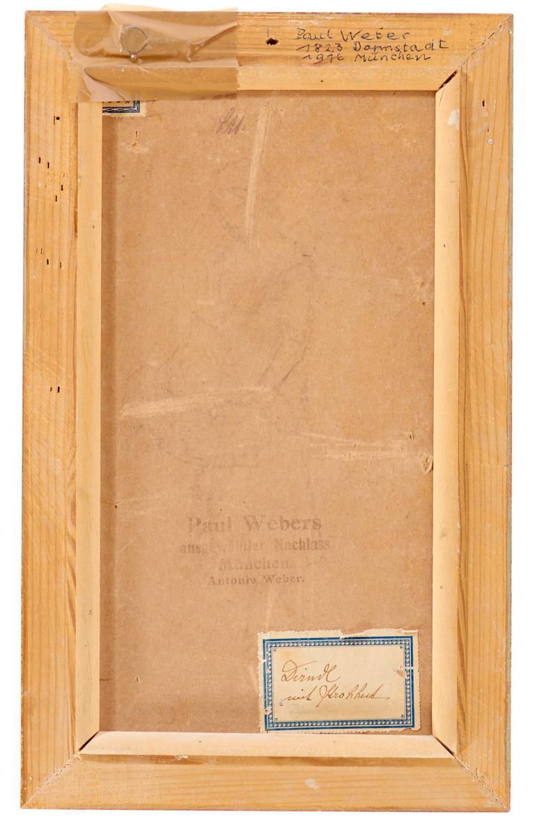 Paul Weber, "Dirndl with straw hat"