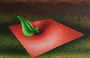 Signed Mixed Media Surrealist Composition by Italian Artist Vanni Viviani