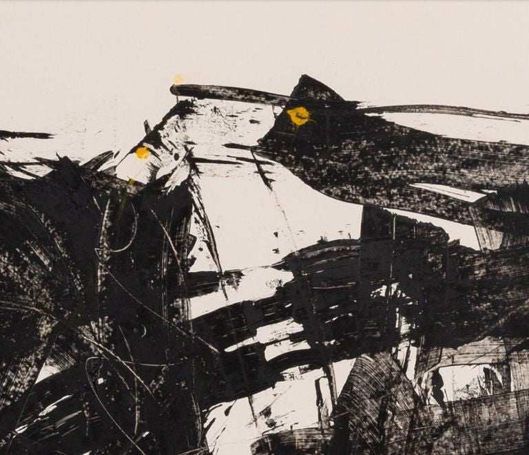 Fritz Bach Mixed Media Abstract Compostion