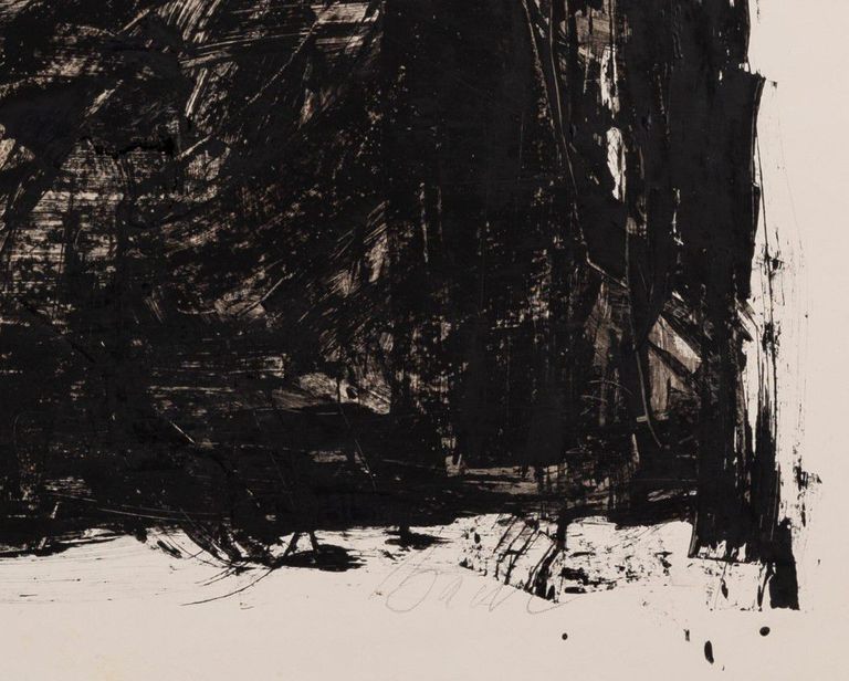 Fritz Bach Mixed Media Abstract Compostion