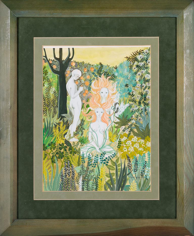 Dream like landscape with female characters
