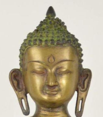 Large Patinated Bronze Buddha Statue – Abhaya Mudra Pose
