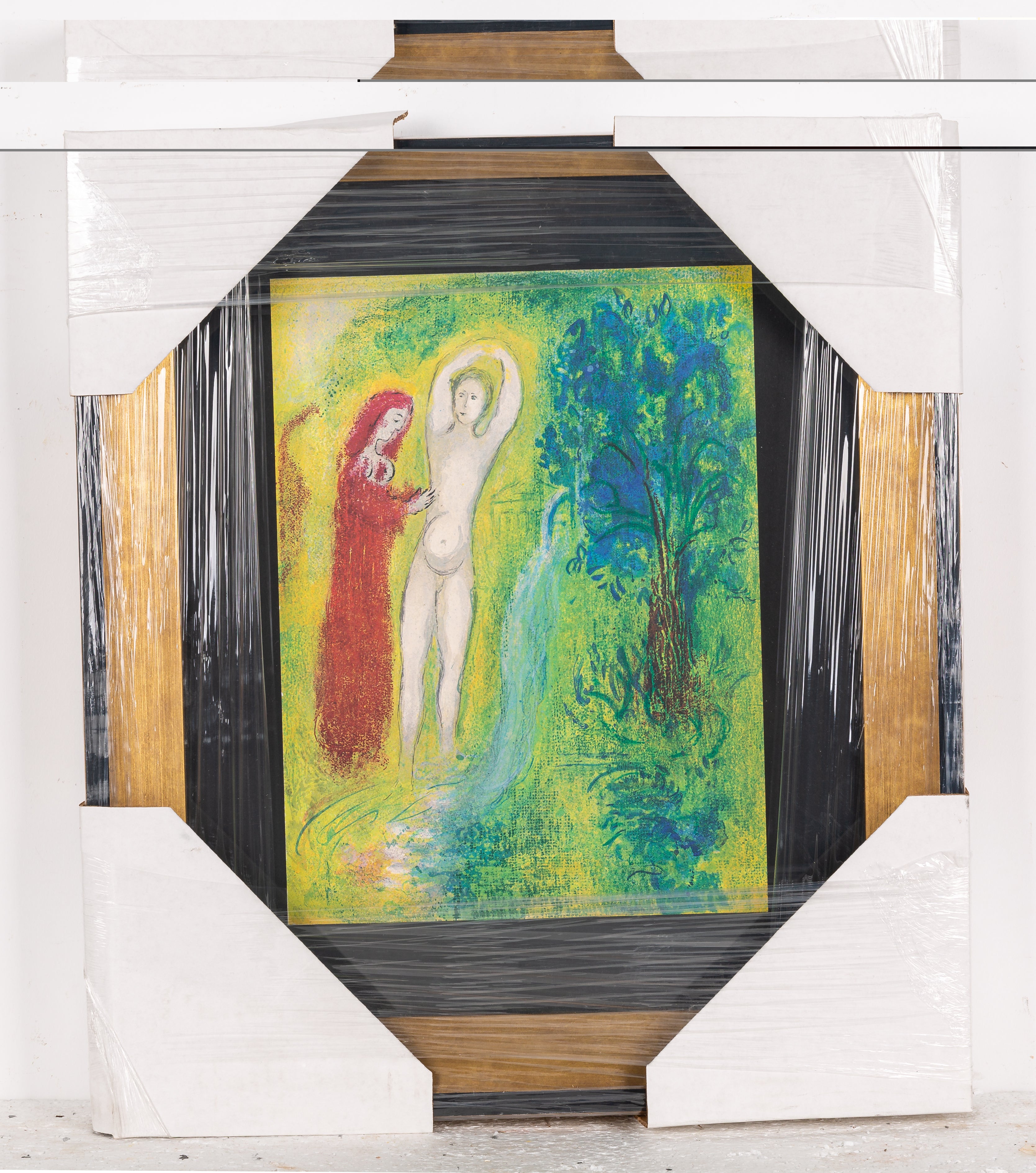 Marc Chagall – Daphnis and Chloe: Beside the Spring (1977 Color Lithograph)
