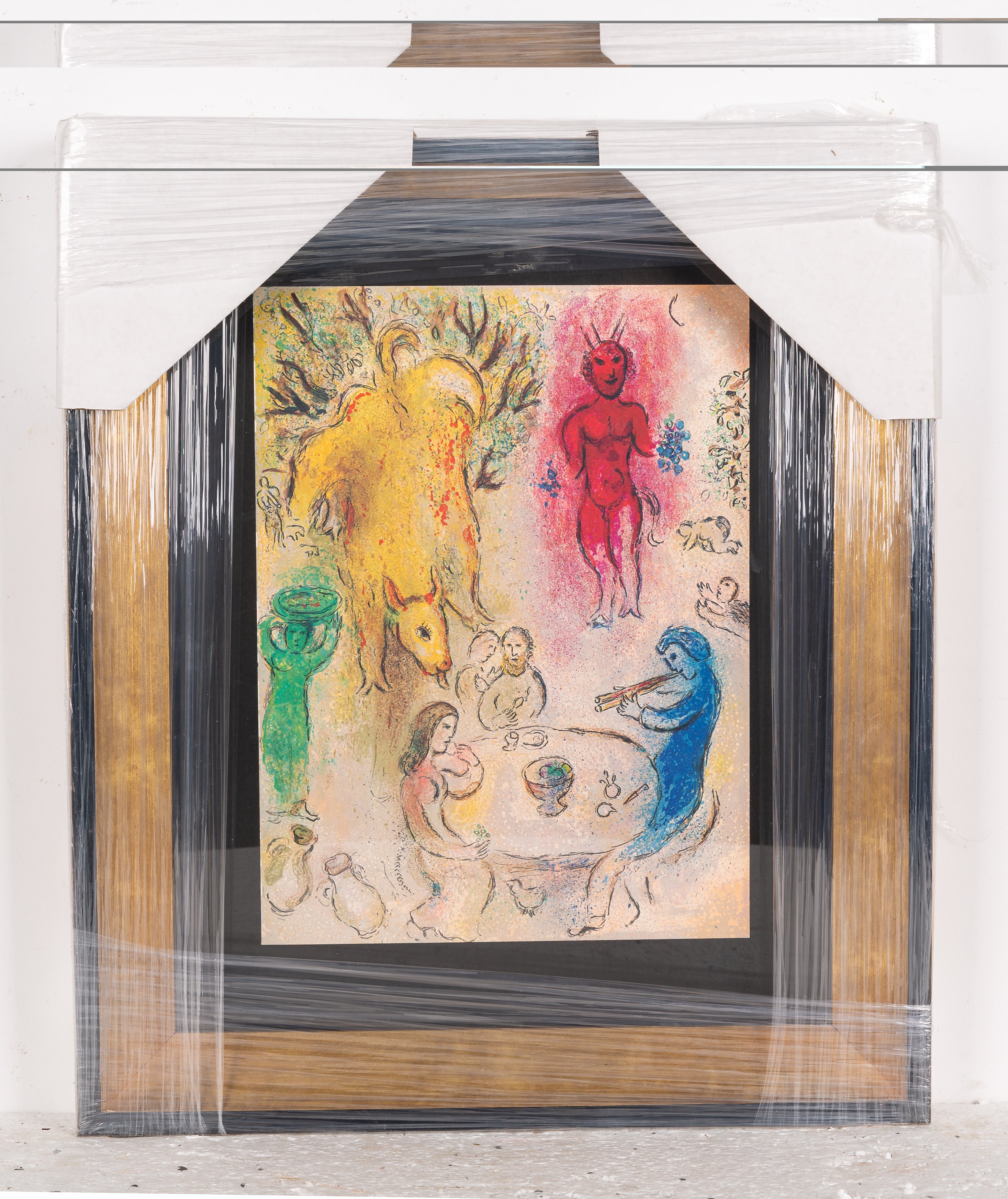 Marc Chagall – Daphnis and Chloe: Pan's Banquet (Color Lithograph)