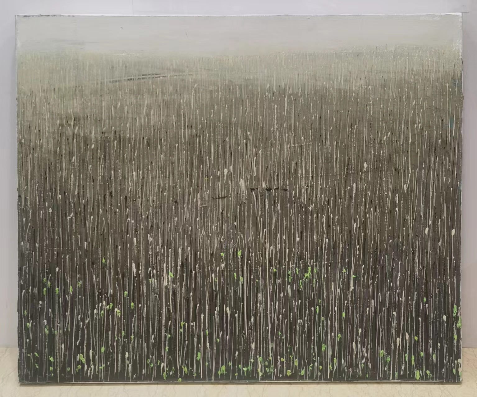 New Buds of Withered Reed Dew Near the Lake