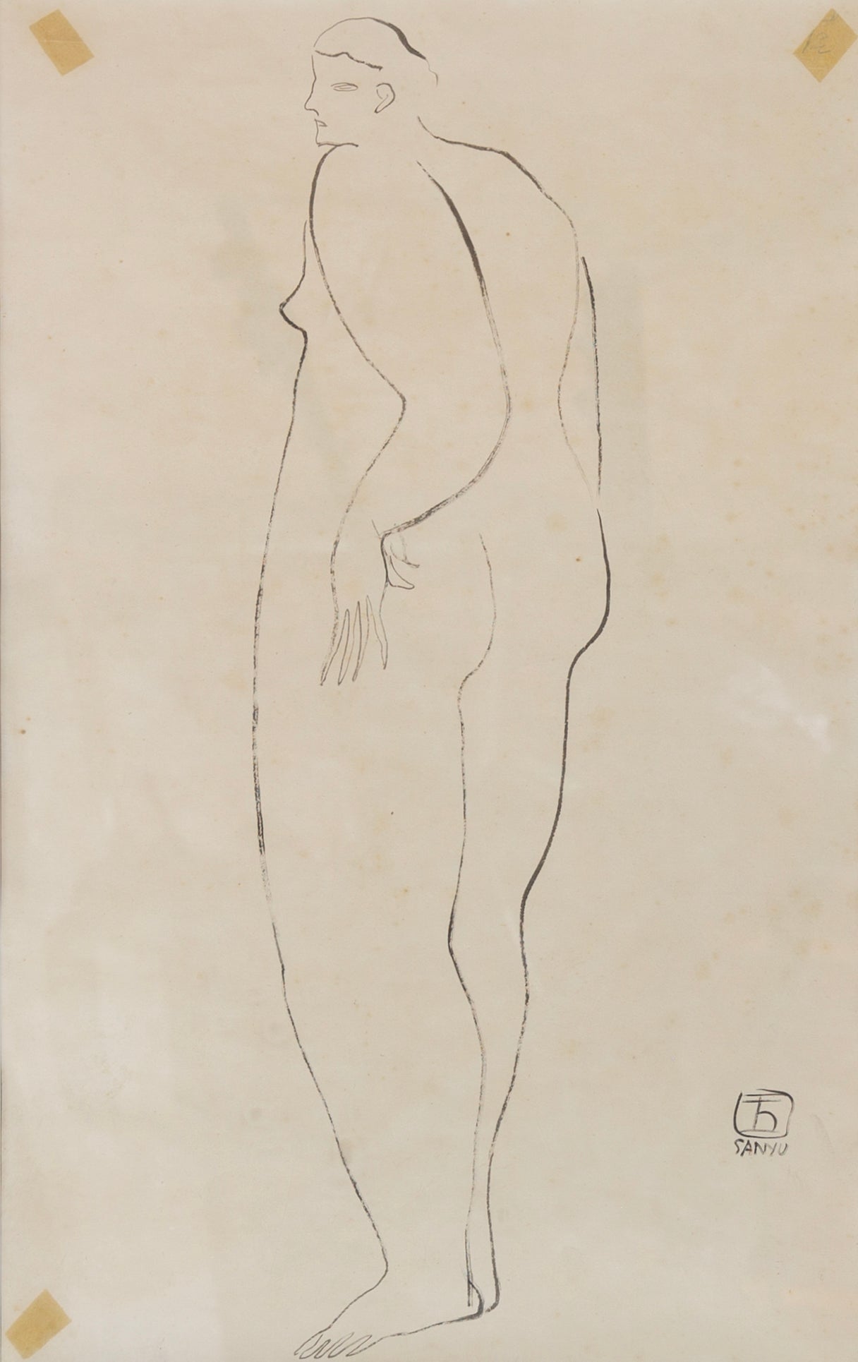 Looking Back Nude Woman