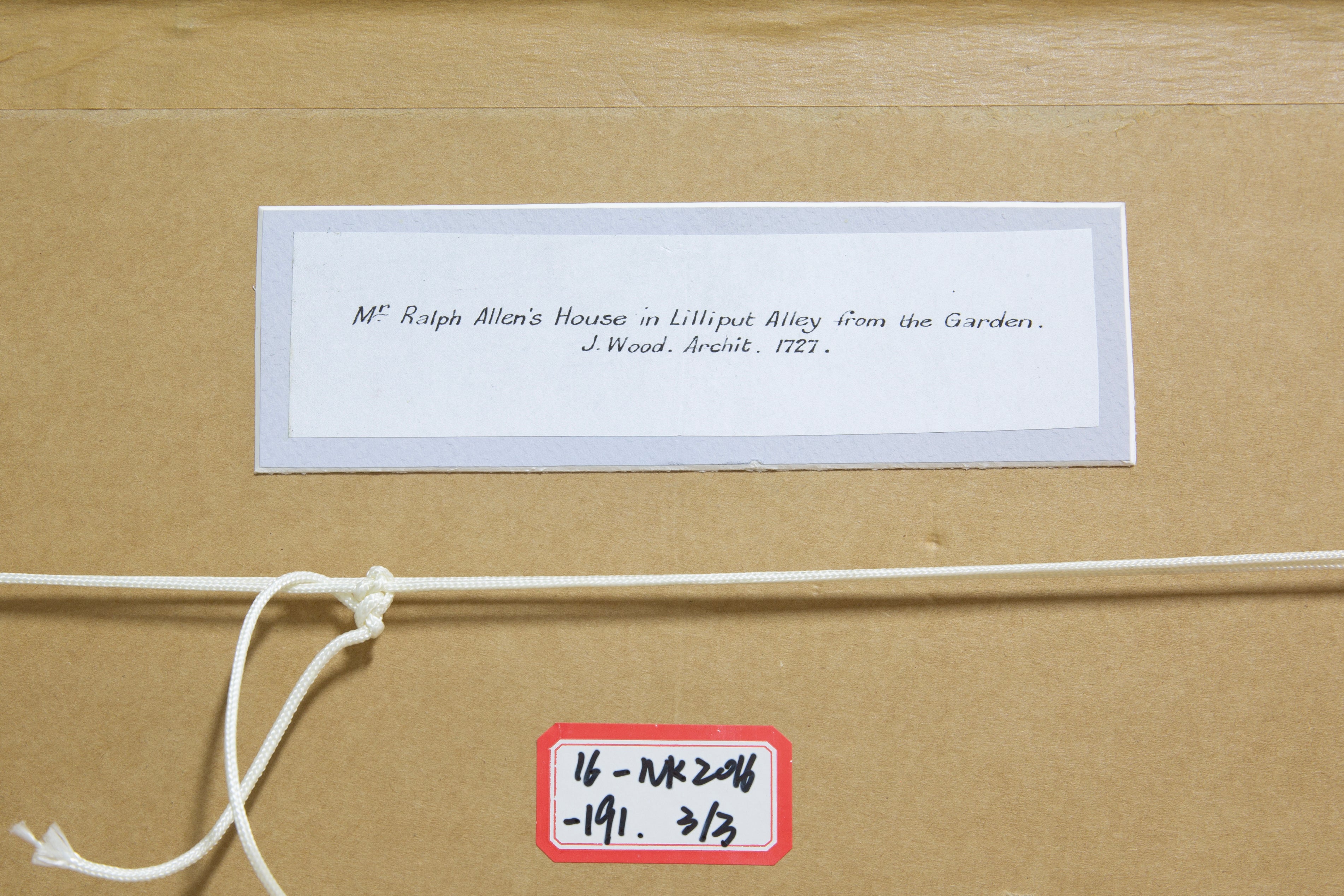 Queen's Square Chapel, Bath; Nassau House, Orange Grove (Prince of Orange House); Mr. Ralph Allen's House in Lilliput Alley from the Garden. J. Wood. Archit. 1727