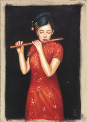 Chinese Beauty Oil Painting by Li Guijun