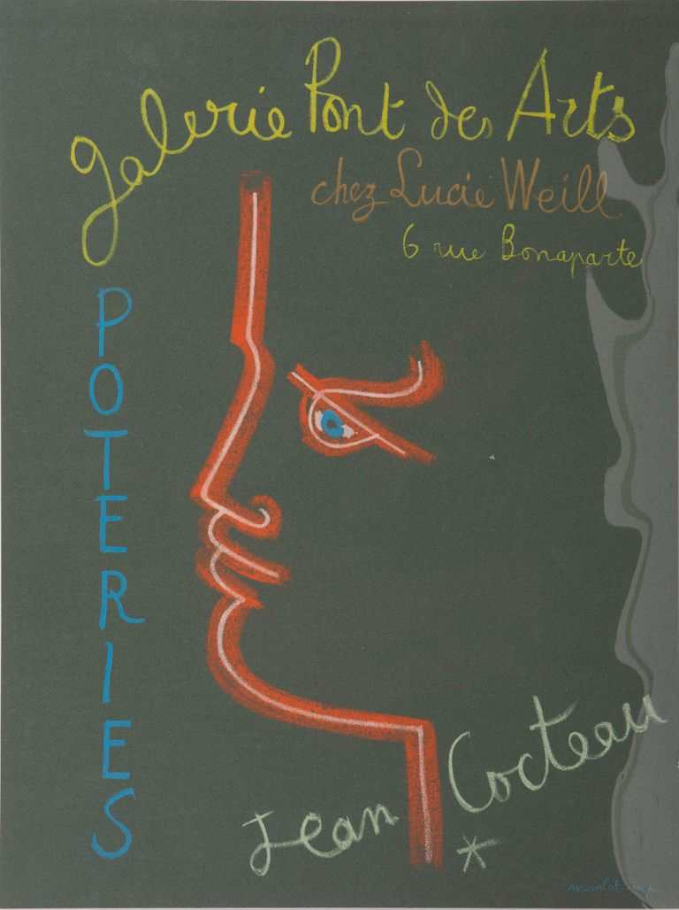 Jean Cocteau, Galerie Des Pont des Arts Poteries