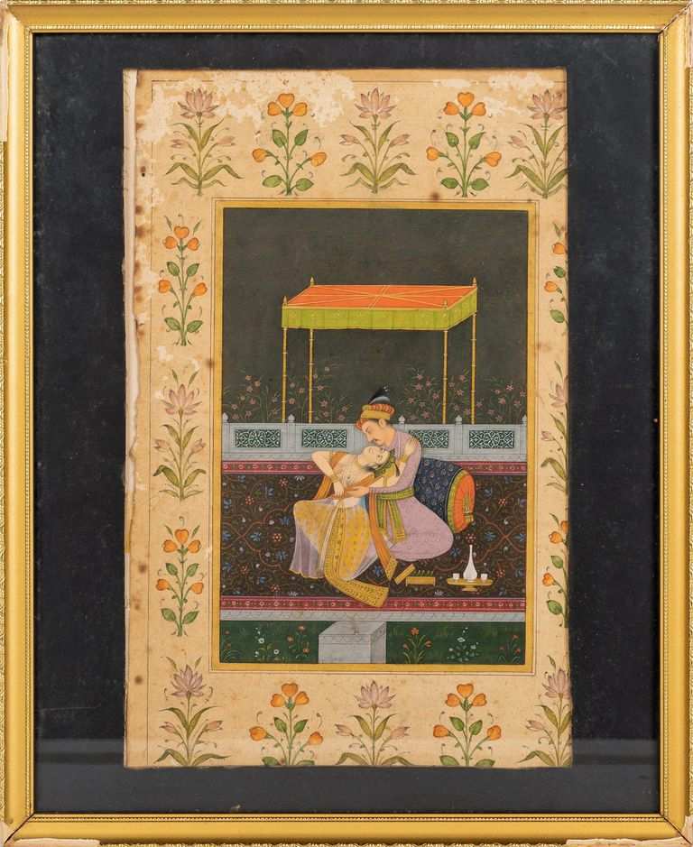 Indian School, A Young Indian Couple in a Garden