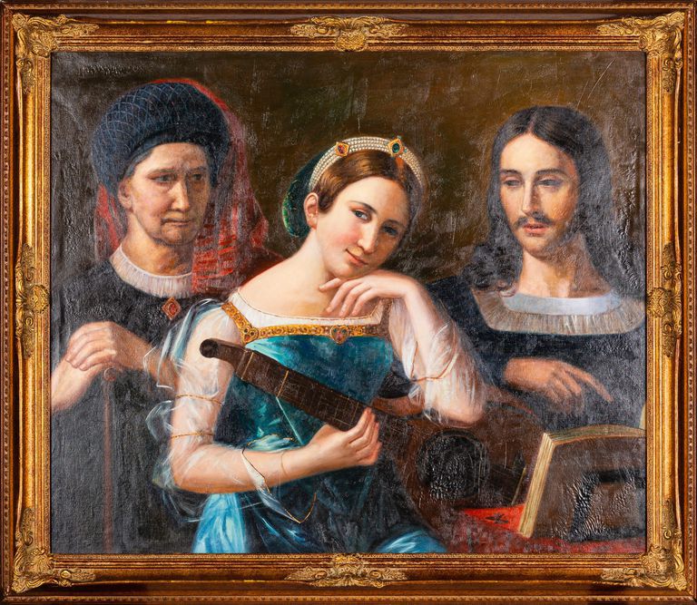 Marie Adelaide Kindt (Belgian, 1804–1893), The Music Lesson