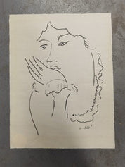 Signed Henri Matisse 'Female Portrait' Lithograph