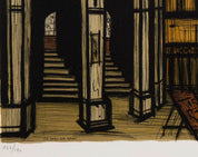 Lithography by Bernard Buffet, "La Place des Arènes"