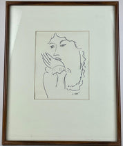Signed Henri Matisse 'Female Portrait' Lithograph