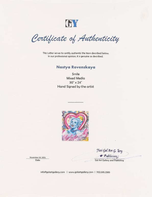 Nastya Rovenskaya – "Smile" (Mixed Media)