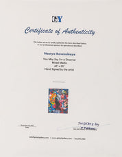 Nastya Rovenskaya – "You May Say I'm a Dreamer" (Original Mixed Media on Paper)