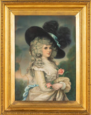 Lithograph Print on Card – Portrait of Georgiana, Duchess of Devonshire