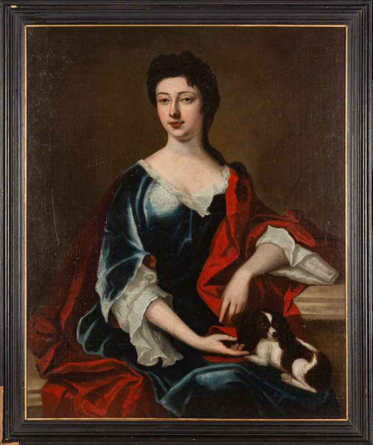 Large Late 17th/Early 18th Century Oil on Canvas – Half-Length Portrait of a Lady
