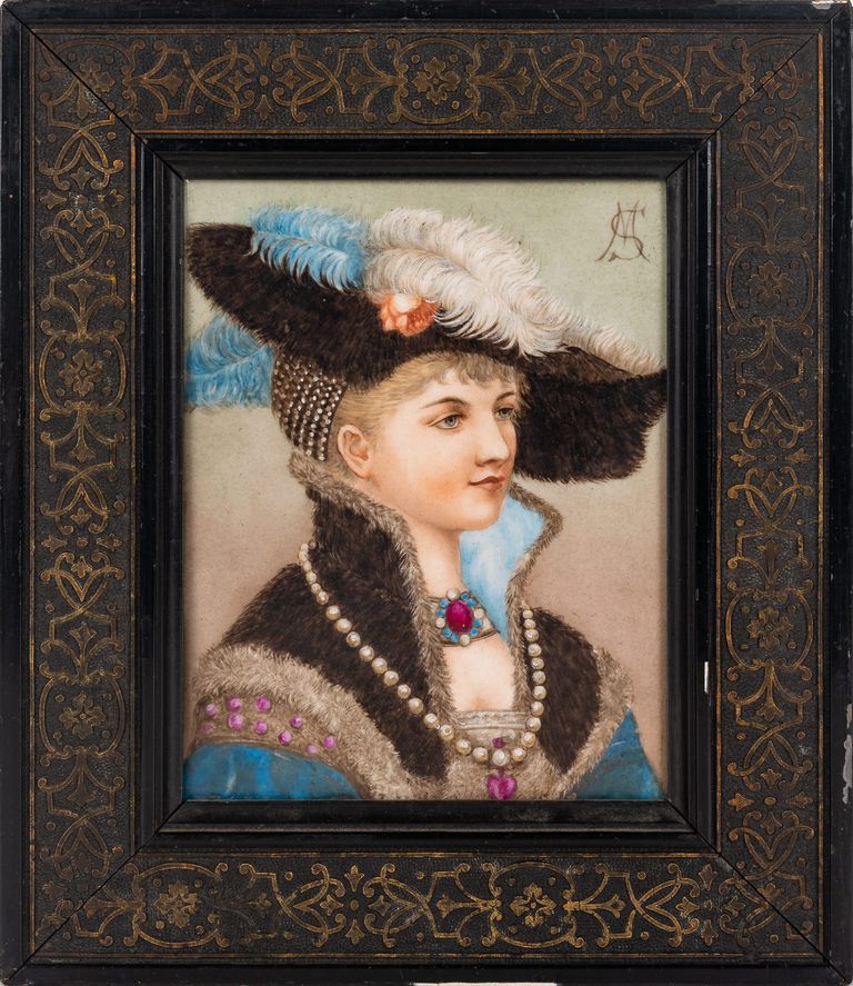 Portrait of a Lady on Porcelain