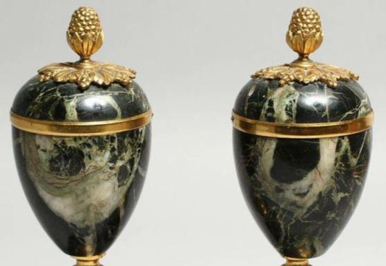 Pair of 19th Century French Marble Urns