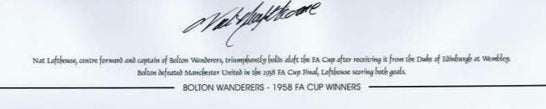 Nat Lofthouse Bolton Wanderers Signed Limited Edition Photograph