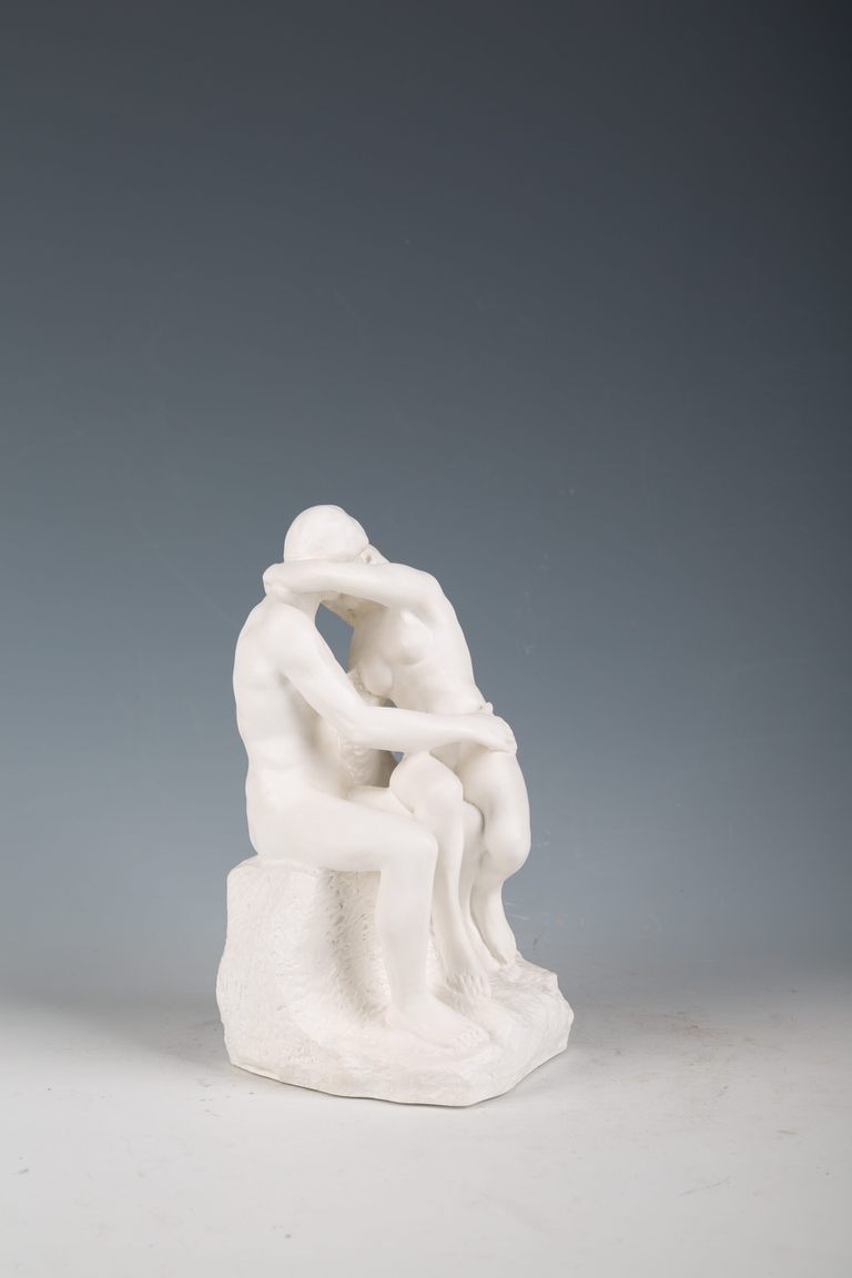 Marble Sculpture After "The Kiss" by Auguste Rodin