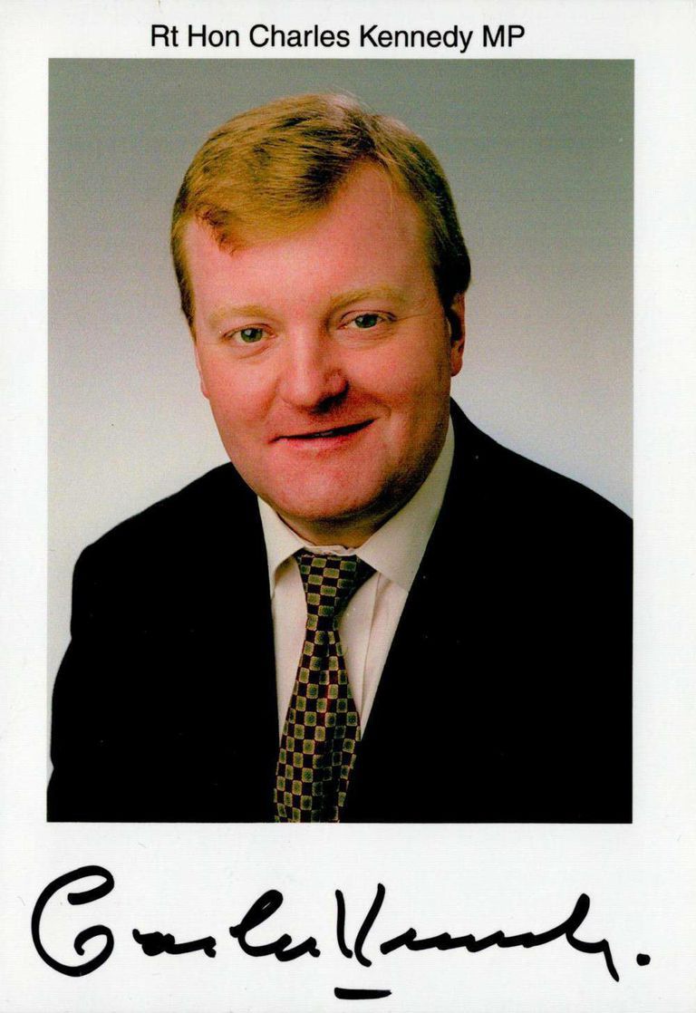 Rt Hon Charles Kennedy MP Signed Photograph