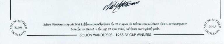 Nat Lofthouse Bolton Wanderers Signed Limited Edition Photograph