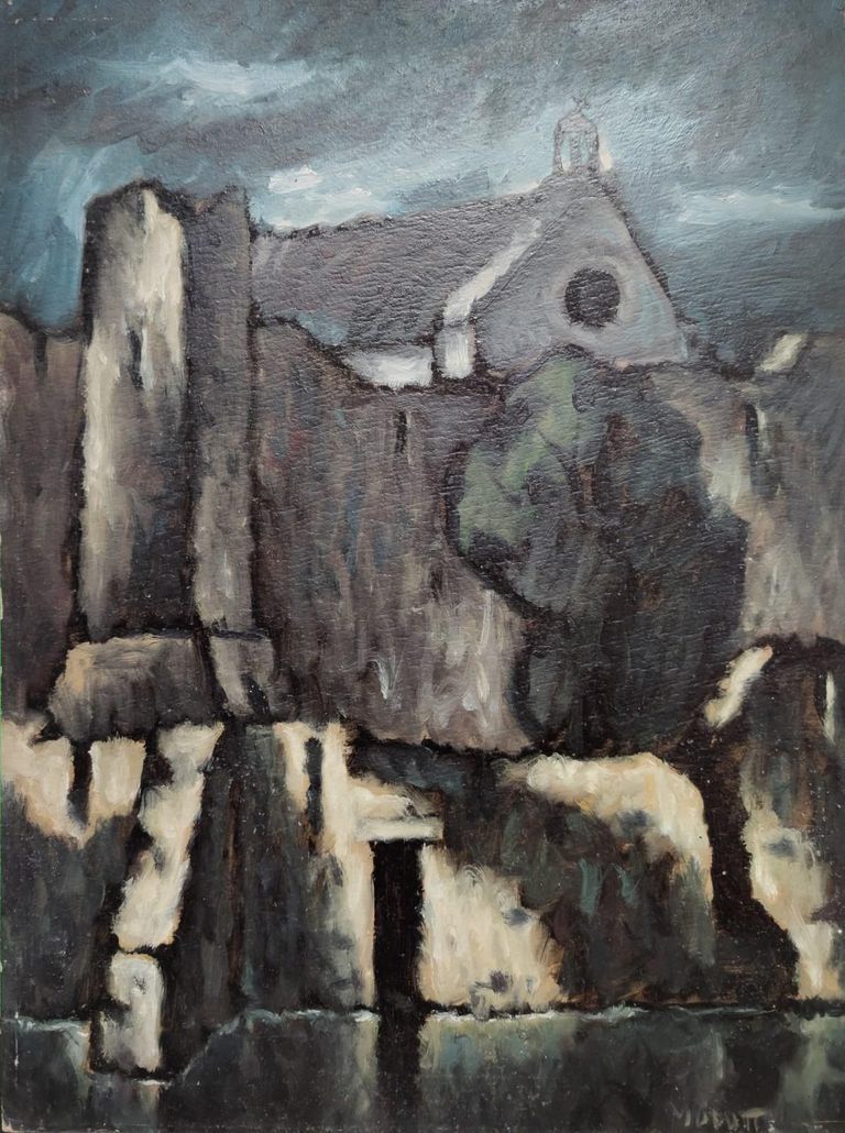 Modotto Angilotto Ermagora (1900 - 1968) Paesaggio Roma 1958