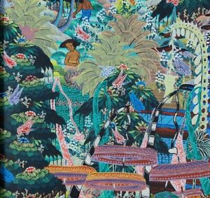 Traditional Balinese Folk Painting Village scene