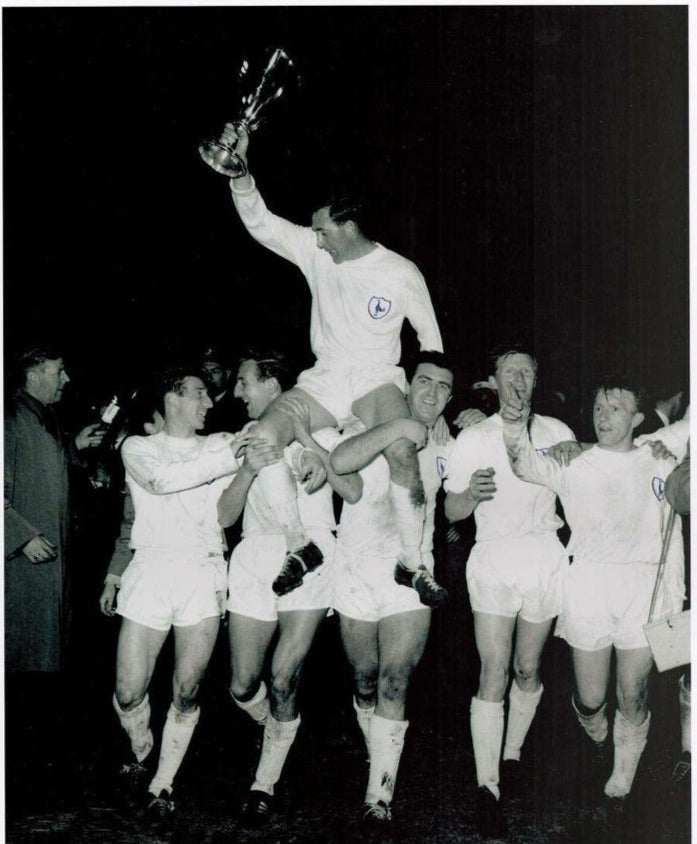 Cliff Jones, Terry Dyson, Bobby Smith & Peter Baker Signed Tottenham Hotspur Photograph