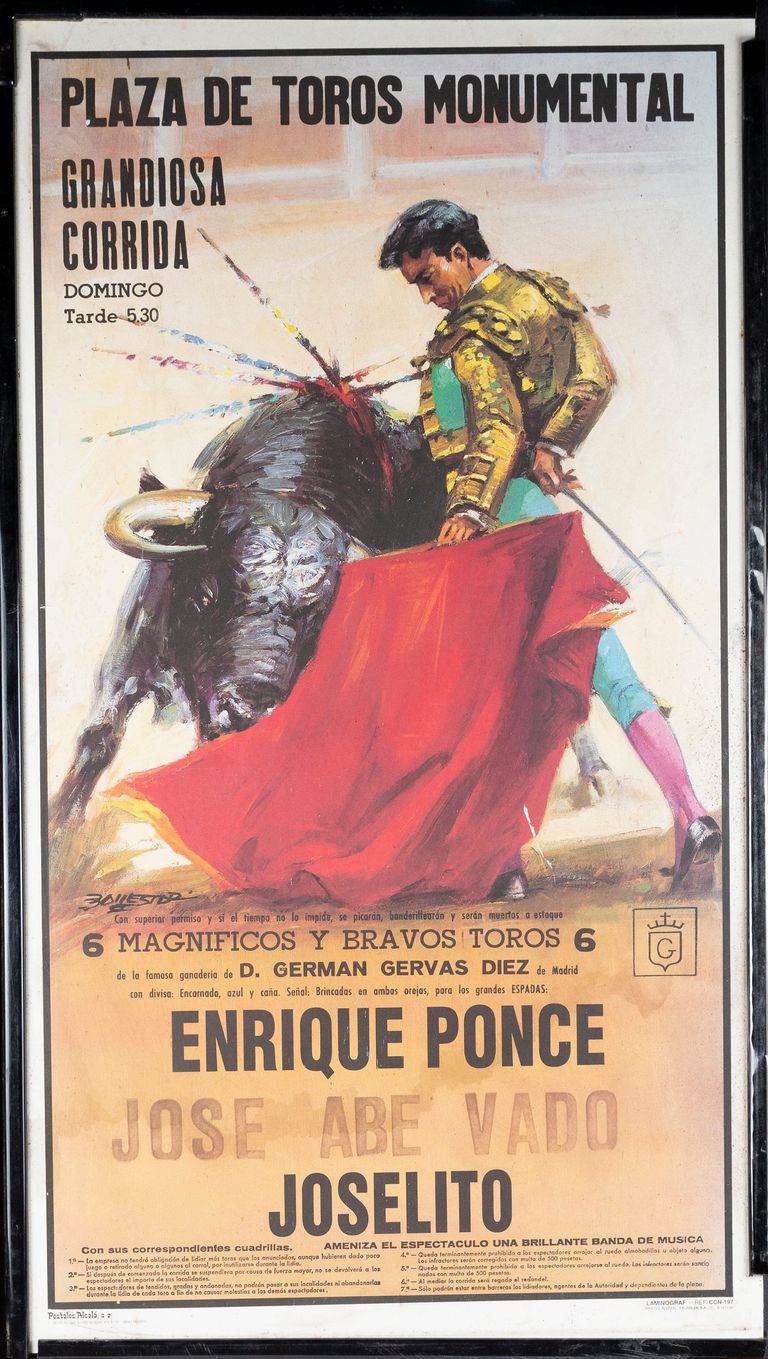 Wall Art Poster of Legendary Spanish Matador Enrique Ponce