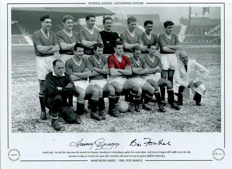 Harry Gregg & Bill Foulkes Signed Photograph