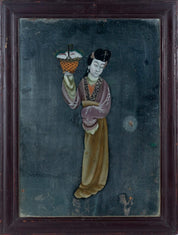 Japanese Style Figure - Original Mirror Painting