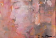 Original Signed Chinese Abstract Portrait by Jianjian Xing