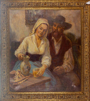 G. Heymans, 'German couple with white wine'