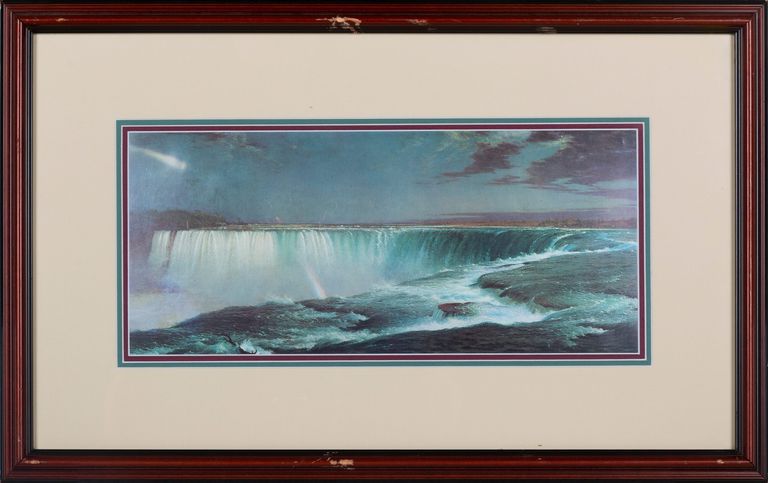 Framed Vintage Print of Niagara Falls by Frederic Edwin Church