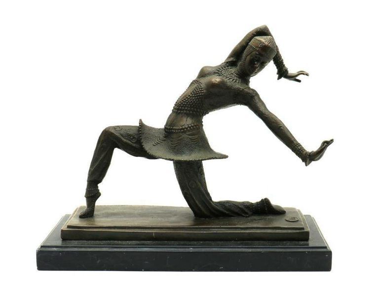 Demetre Chiparus Style Bronze Acrobat/Dancer Figure - Art Deco